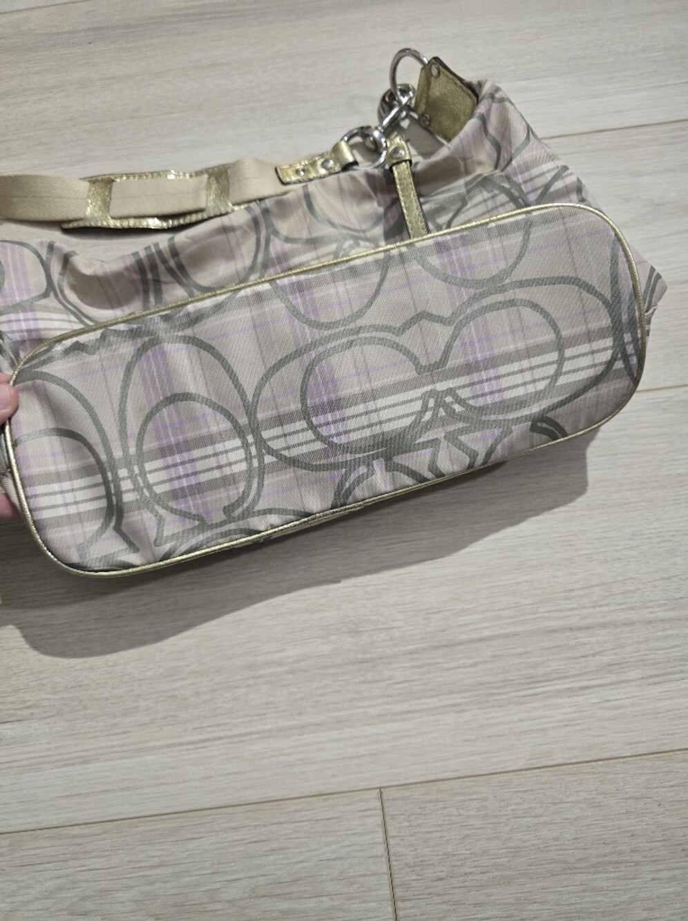 COACH tartan Plaid Hobo Shoulder Bag - Picture 5 of 10